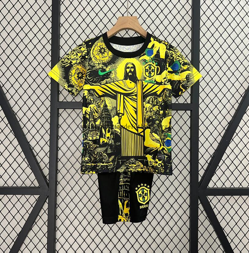 Camiseta Brasil Edición Especial 24/25 Amarillo Niño Tirado bicoca, activa como nunca