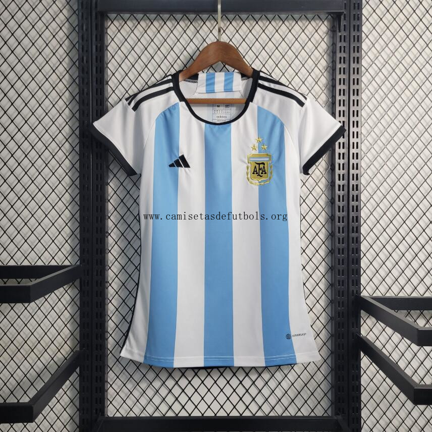 Camiseta Argentina Primera Equipación 2022 3 estrellas Mujer ¡¡Qué gangaza, no lo dejes escapar!