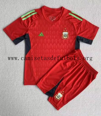 Camiseta Argentina Portera 3 Estrellas Roja Niño ¡¡Cómo justo preciaso de outlet!