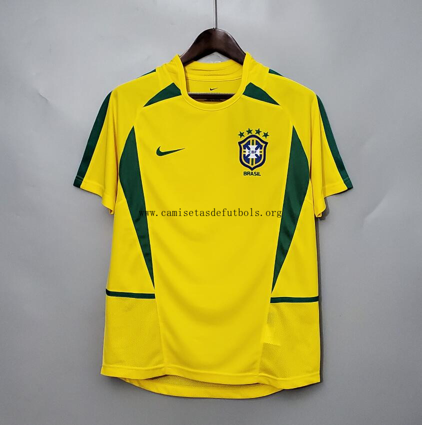 Camiseta Retro BRASIL Primera Equipación 2002 Activa este bicoca ridículo