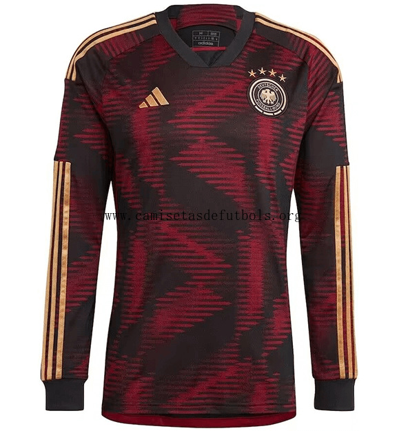 Camiseta Alemania Segunda Equipación Mundial Qatar 2022 ML Ahorro barato de outlet