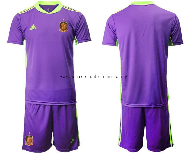 Camiseta De España Portero Púrpura Preciaso tirado de risa