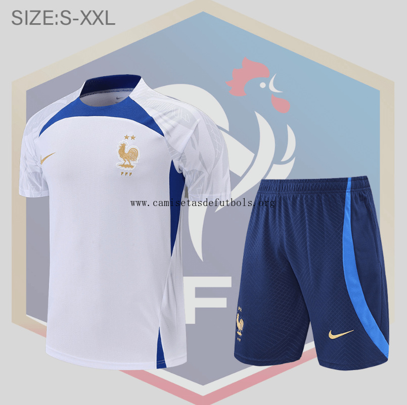Camiseta Francia Conjunto De Entreno Manga Corta 22/23 Precio justo hasta fin de existencias