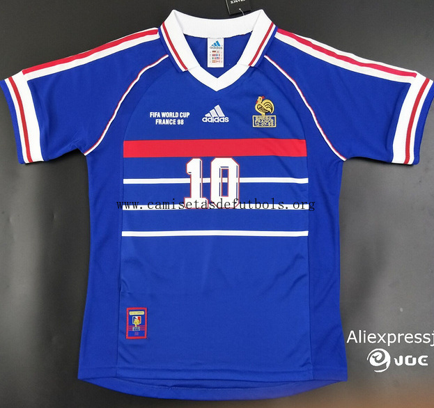 Camiseta Retro Francia Primera Equipación 1998 ¡¡Cómo razonable ahorro de colección!