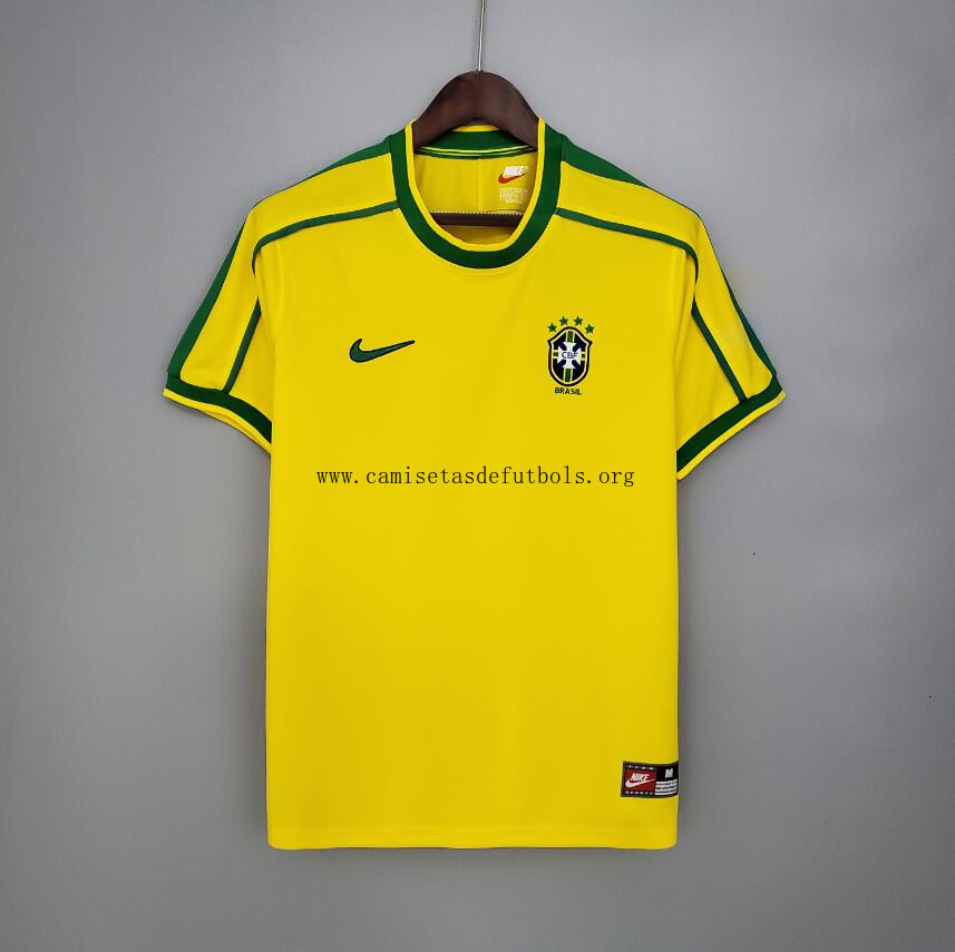 Camiseta Brasil Retro Primera Equipación 1998 Oferta, no lo dejes escapar
