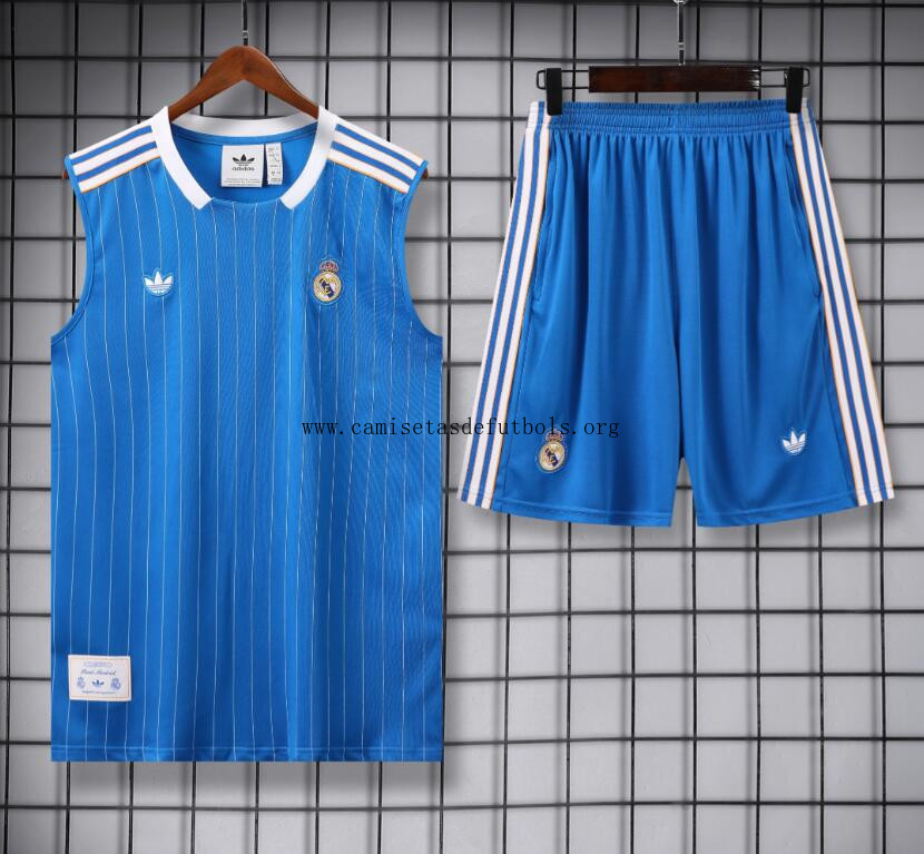 Conjunto Sin Mangas Real Madrid Pre-Match 25/26 + pantalones cortos Reserva este oferta formidable