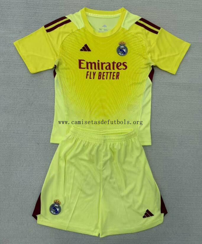 Camiseta Real Madrid Portero (Hombre/Niño) Amarillo 25/26 Saldazo increíble