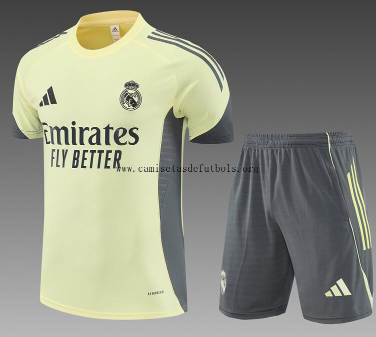 Camiseta Real Madrid Amarillo (Hombre/Niño) 25/26 + Pantalones Ahorro ridículo de infarto