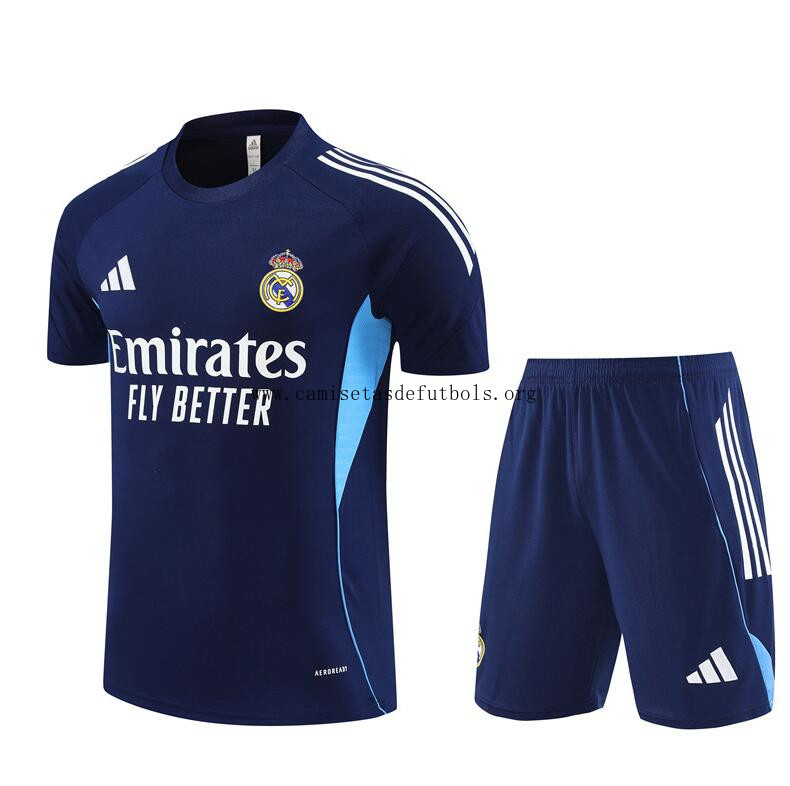 Camiseta Real Madrid (Hombre/Niño) Pre-Match 25/26 Azul Marino + Pantalones Ganga fantástico en toda la red