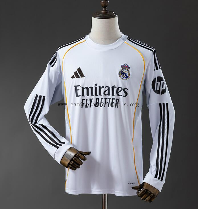Camiseta Real Madrid 1ª Equipación 25/26 ML (Hombre/Niño) Benefíciate de outlet
