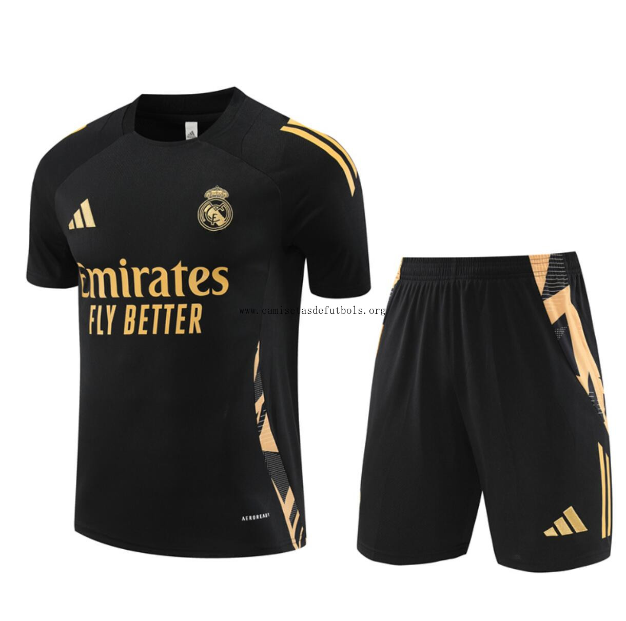 Camiseta Real Madrid Pre-Match 24/25 Negra (Hombre/Niño) + Pantalones ¡¡Qué espectacular liquidación de fábrica!