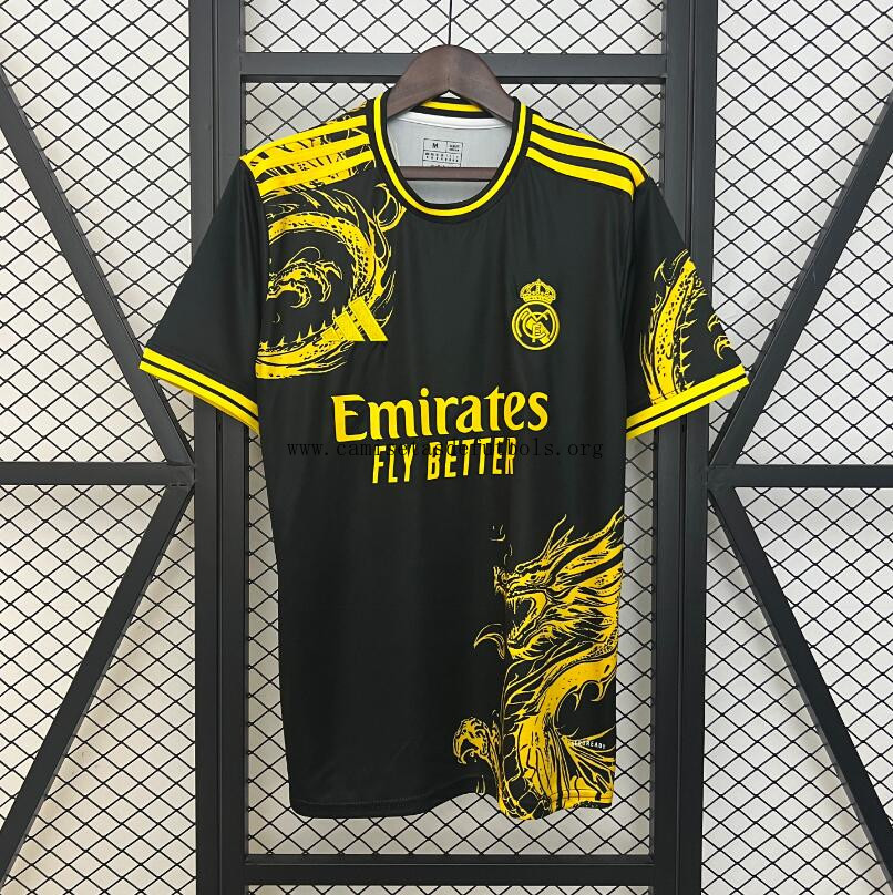 Camiseta Real Madrid Special Edition Amarillo/Negro 24/25 ¡¡Vaya irrisorio rebajón sin intermediarios!