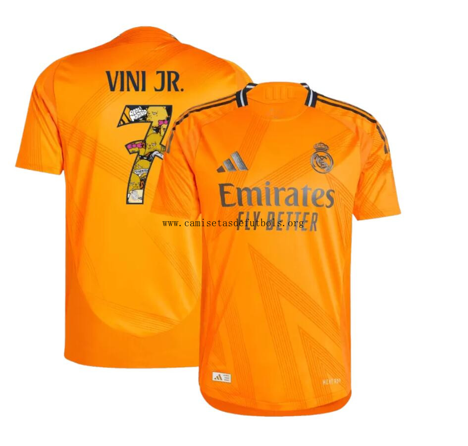 Camiseta Real Madrid 2ª Equipación 24/25 VINI JR. #7 Bear Champ Font Dispara este ganga fantástico