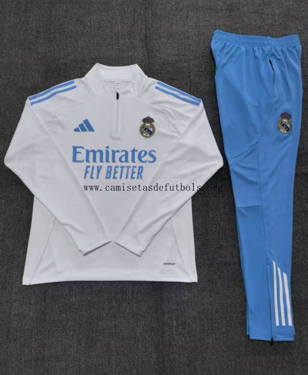 Chandals Real Madrid (Hombre/Niño) 25/26 Blanco/Azul + Pantalones ¡¡Qué rebajón, adquiere!