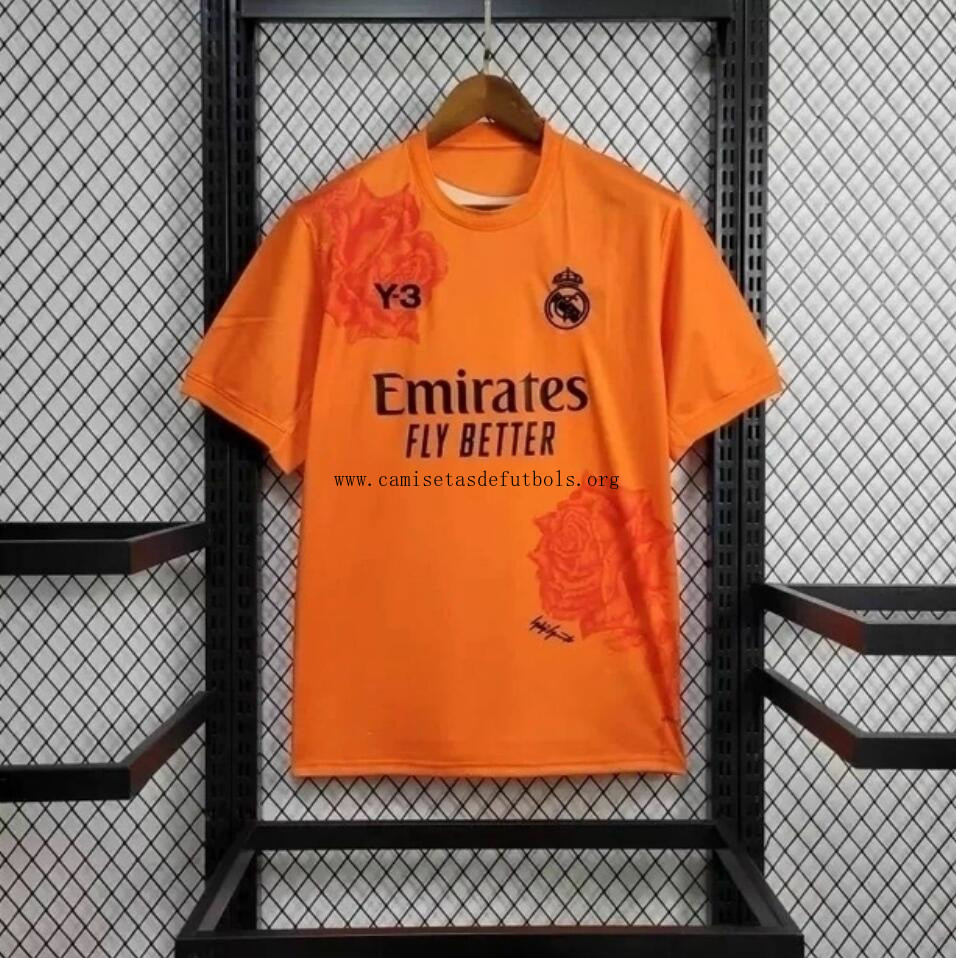Camiseta Real Madrid Y-3 Portero Naranja 24/25 ¡¡Cómo bestia ganga de outlet!