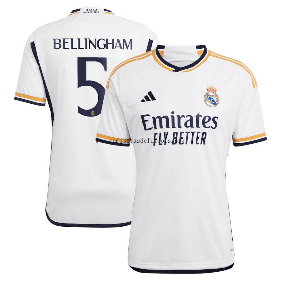 Camiseta Real Madrid 1ª Equipación 23/24 BELLINGHAM 5 No lo pienses este rebaja estupendo
