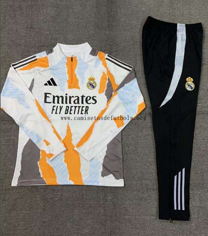 Chandals Real Madrid (Hombre/Niño) 24/25 + Pantalones Amarillo y Blanco Precio ridículo de colección