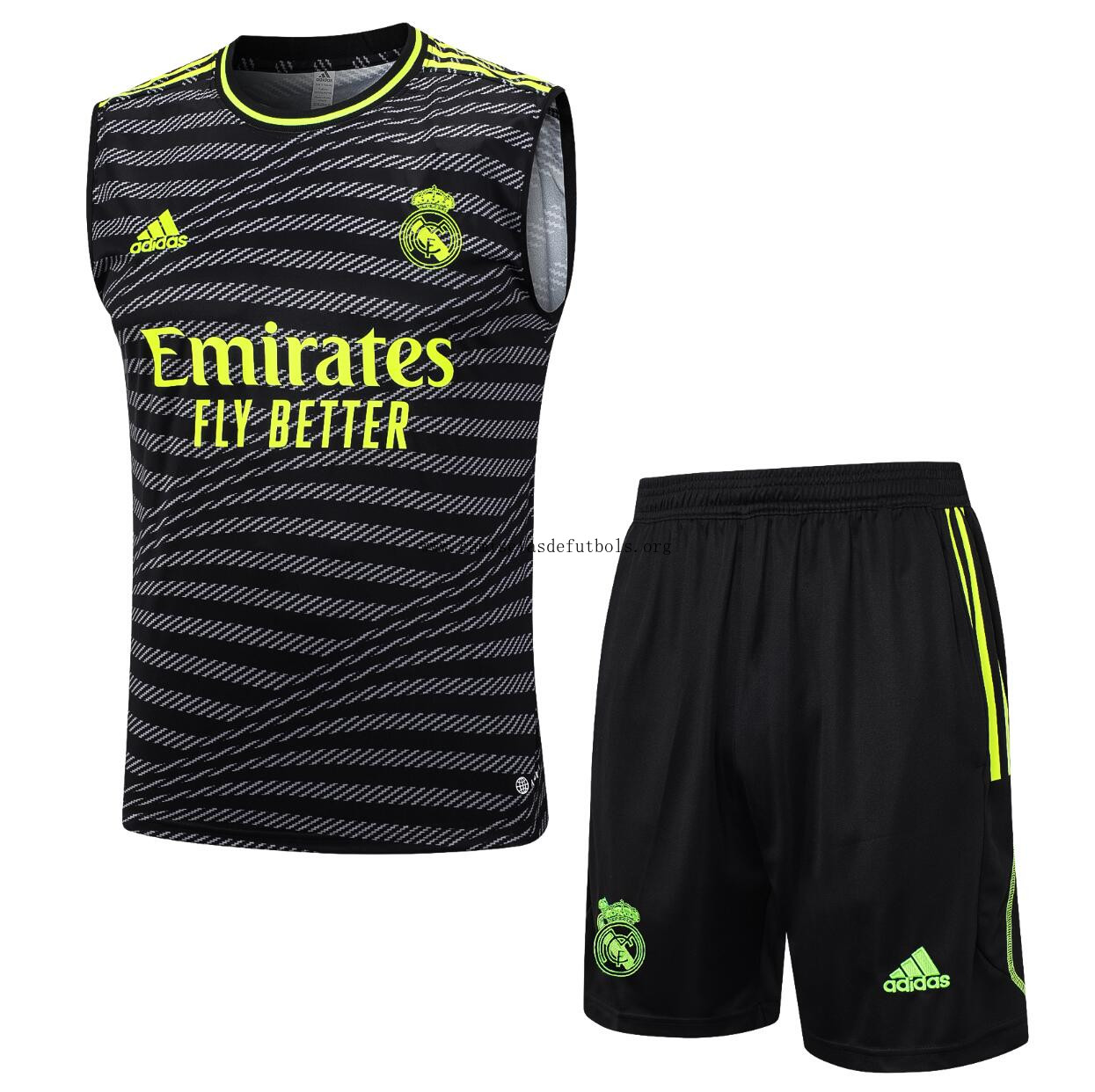 Camiseta Sin Mangas Real Madrid CF Pre-Match Negro 23/24 + Pantalones Soberbio chollo, date prisa por tiempo limitado