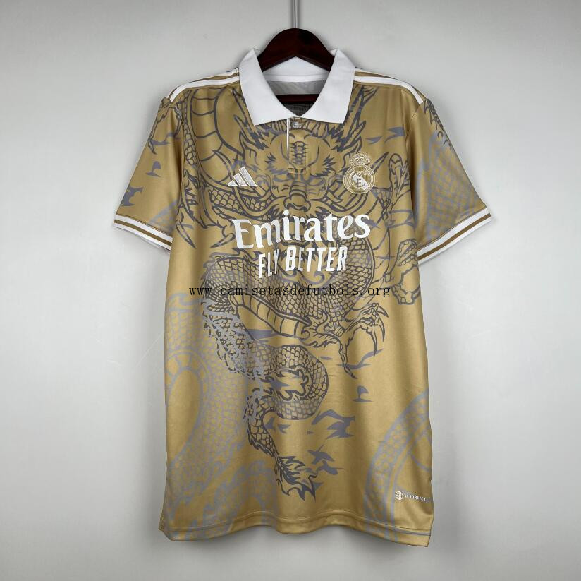Camiseta Real Madrid Edición Especial Amarillo 23/24 Ahorro bestia de derribo