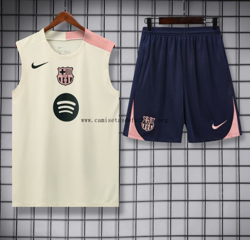 Conjunto Sin Mangas Barcelona Pre-Match 25/26 Negro + Pantalones Cortos Benefíciate este saldo alucinante