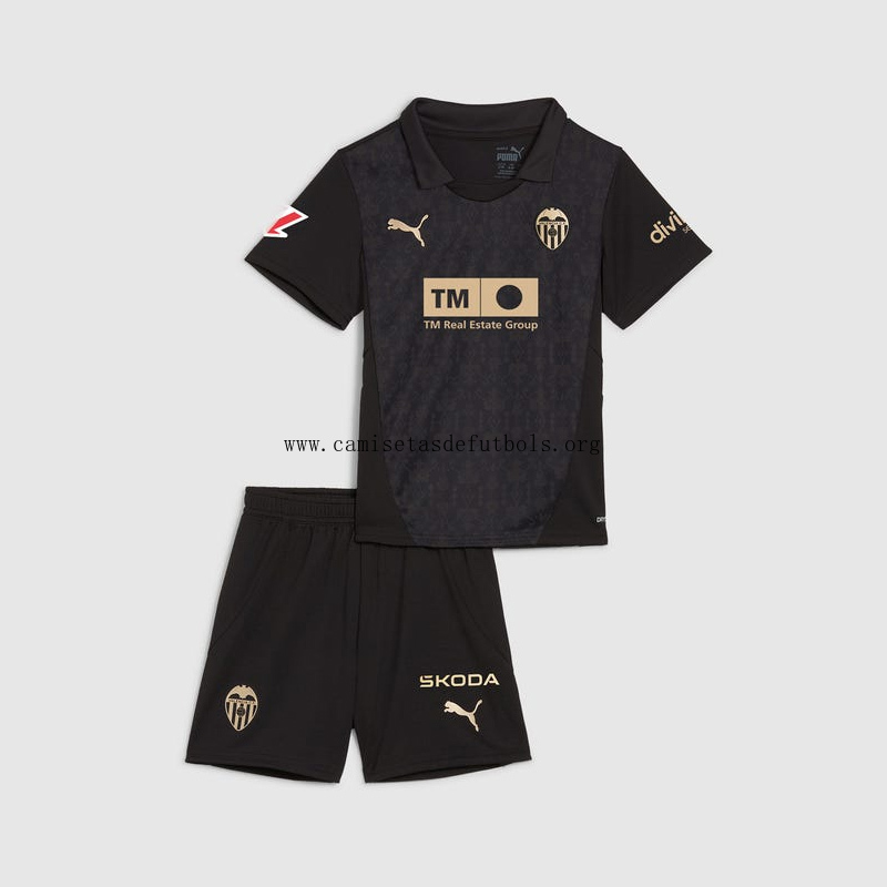 Camiseta V alencia Segunda Equipación 24/25 Niño Preciaso rebajado