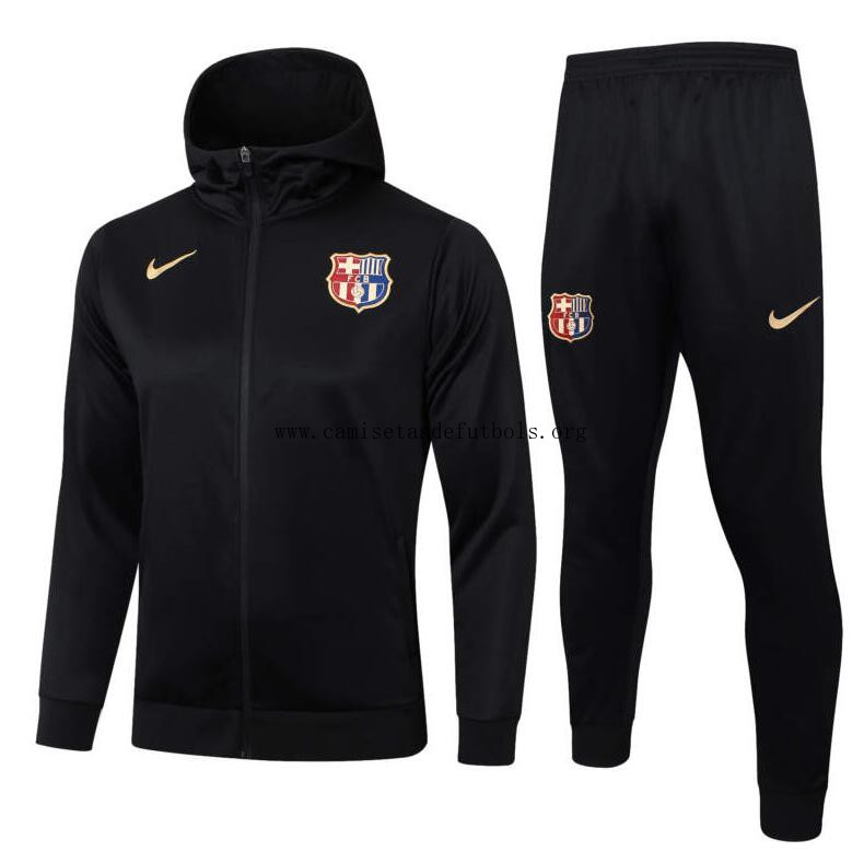Chandal Barcelona (Hombre/Niño) 25/26 Negro + Pantalones ¡¡Ni te imaginas oportunidad, consigue!