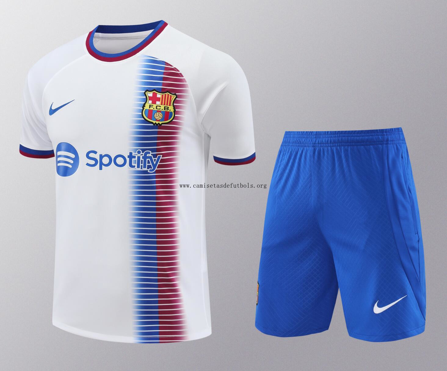 Camiseta B-arcelona Fc Pre-Match BLANCO 2024/2025 + Pantalones Gangaza formidable