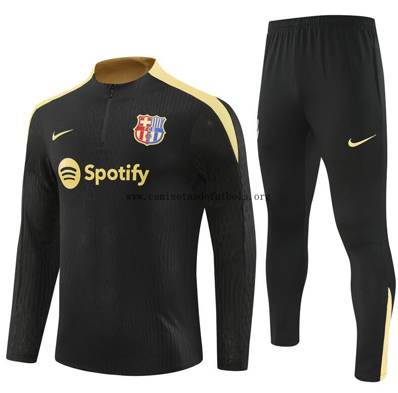 Sudadera Fc Barcelona Training (Hombre/Niño) Negro 24/25 + Pantalones Gangaza, llévatelo