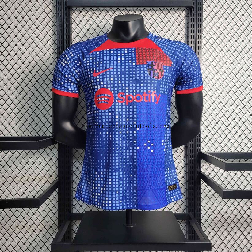 Camiseta FC B-arcelona Pre-Match Azul 23/24 Gangaza amigo de risa
