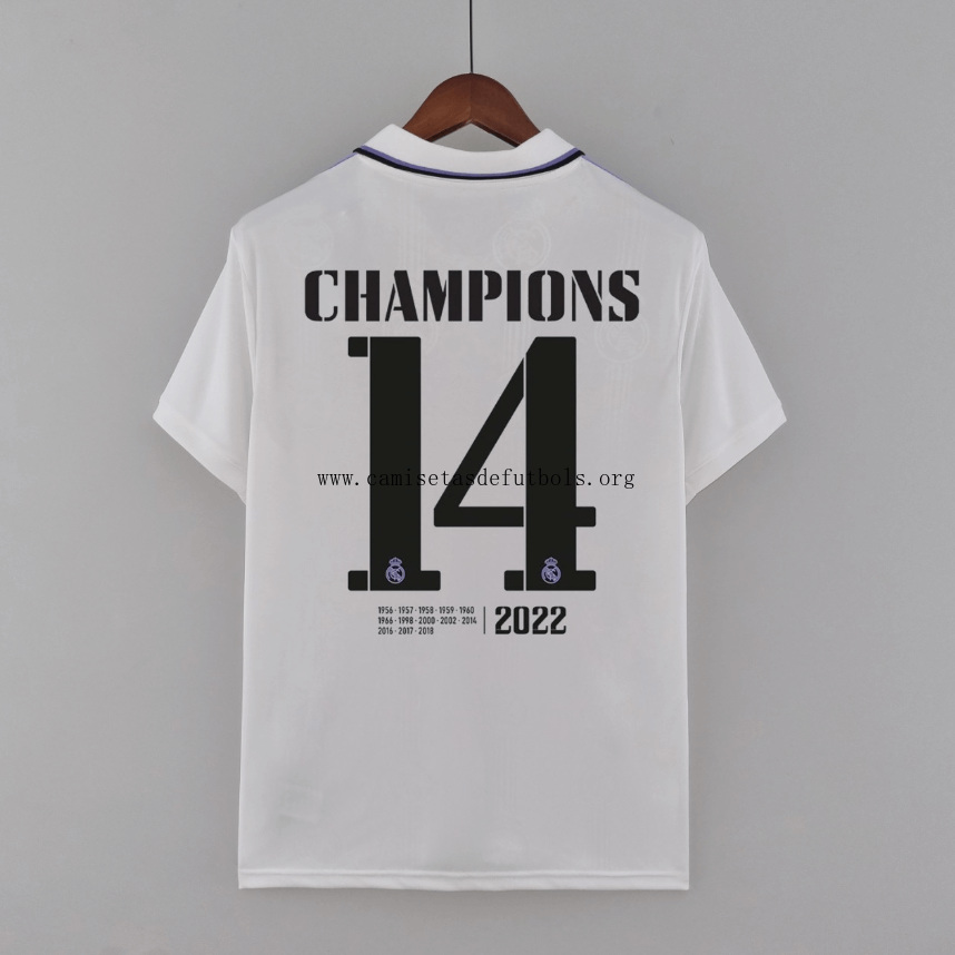 Camiseta 22/23 Real Madrid 14 Champions Liga De Campeones De La UEFA Preciaso bestial en todo el mercado