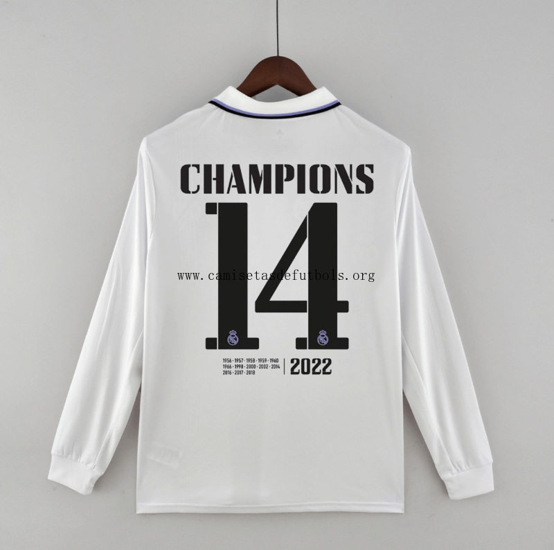 Camiseta 22/23 Real Madrid 14 Champions Liga De Campeones De La UEFA ML ¡¡Ni te imaginas rebajón, pide ahora!