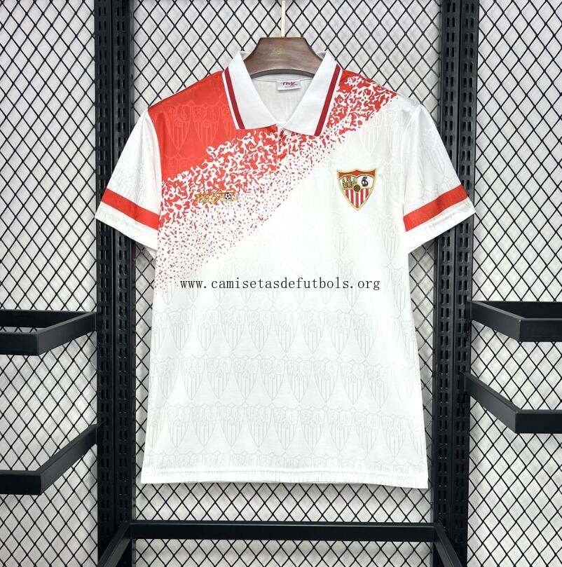 Camiseta Retro Sevilla Primera Equipación 93/94 Demencial rebajón, corre a por él de colección
