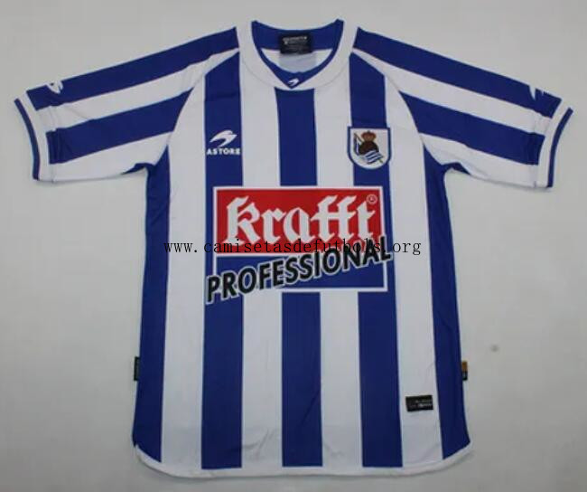 Camiseta Retro Real Sociedad 1ª Equipación 02/03 Preciaso prodigioso como nunca