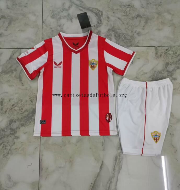 Camiseta Almería 1ª Equipación 2023/2024 Niño Simbólico ahorro, date prisa como nunca