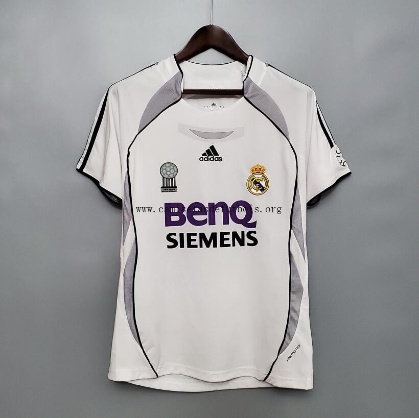 Camiseta Retro Real Madrid Primera Equipación 06/07 Maravilloso liquidación, llévatelo sin competencia