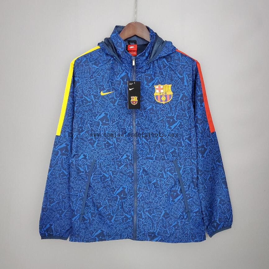Cortavientos 21/22 B-arcelona Azul Camuflaje Gasta menos este rebaja humilde