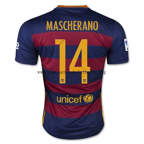 CAMISETA B-arcelona 15/16 MASCHERANO PRIMERA EQUIPACIÓN Portentoso descuento, cógelo en todo el mercado