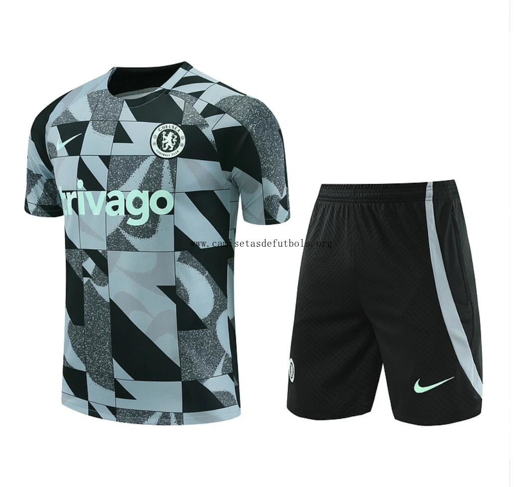 Camiseta Chelsea FC Pre-Match 24/25 Grey + Pantalones Pide ahora este preciaso transparente