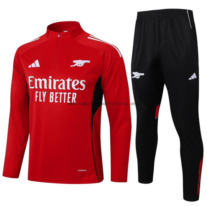 Chandal Arsenal (Hombre/Niño) 25/26 Rojo + Pantalones Activa este saldazo extraordinario