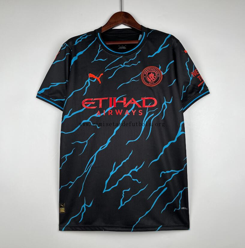 Camiseta Manchester City Tercera Equipación 2023-2024 Transparente oferta, no lo dejes escapar de risa