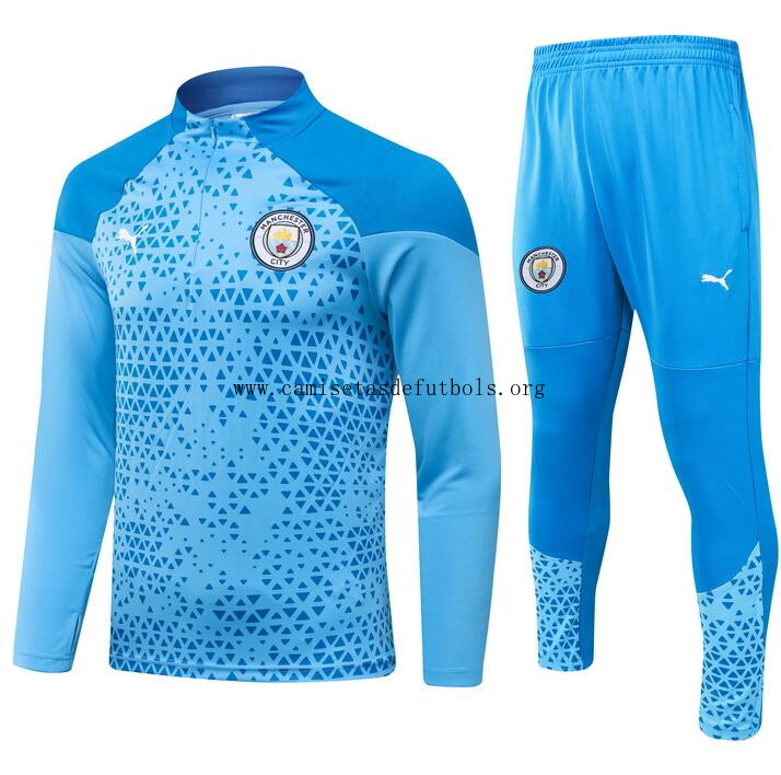 Sudadera Manchester City Training 23/24 Azul Niño +Pantalones ¡Qué chollazo!