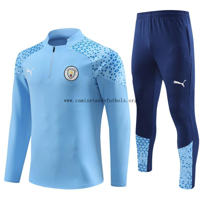 Sudadera Manchester City Training 23/24 Azul (Hombre/Niño) + Pantalones ¿¡Qué ahorro?