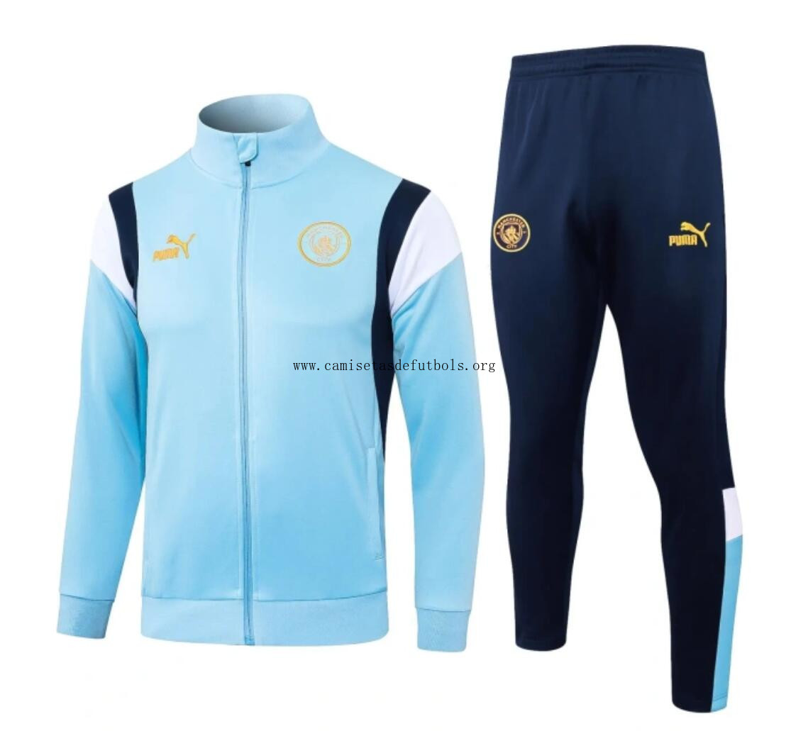 Sudadera Manchester City FC 23/24 Azul (Hombre/Niño) + Pantalones Descuentazo, llévatelo