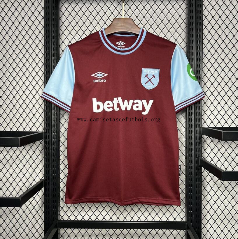 Camiseta West Ham United 1ª Equipación 24/25 ¡Qué oferta!