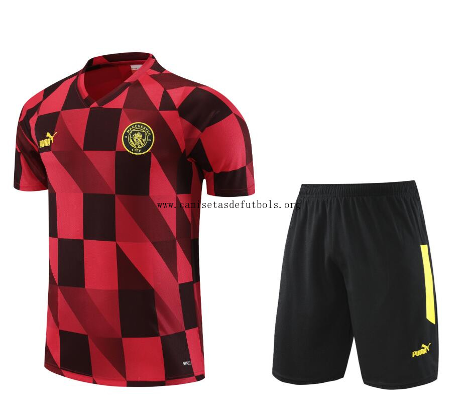 Camiseta Manchester City Pre-Match 23/24 Rojo + Pantalones ¡¡Vaya bestia precio calidad asegurada!