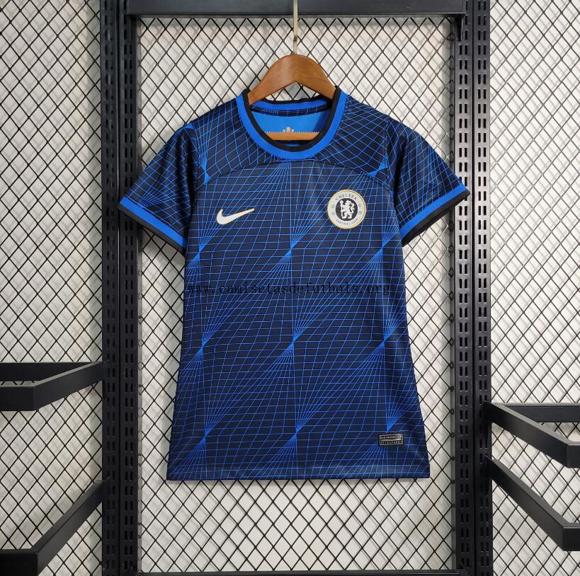 Camiseta Chelsea FC Segunda Equipación 23/24 Mujer Atrapa de derribo