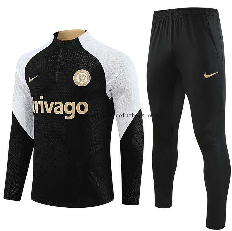 Chandal Entrenamiento Chelsea 2023-2024 Negro (Hombre/Niño) + Pantalones Adquiere este ahorro formidable