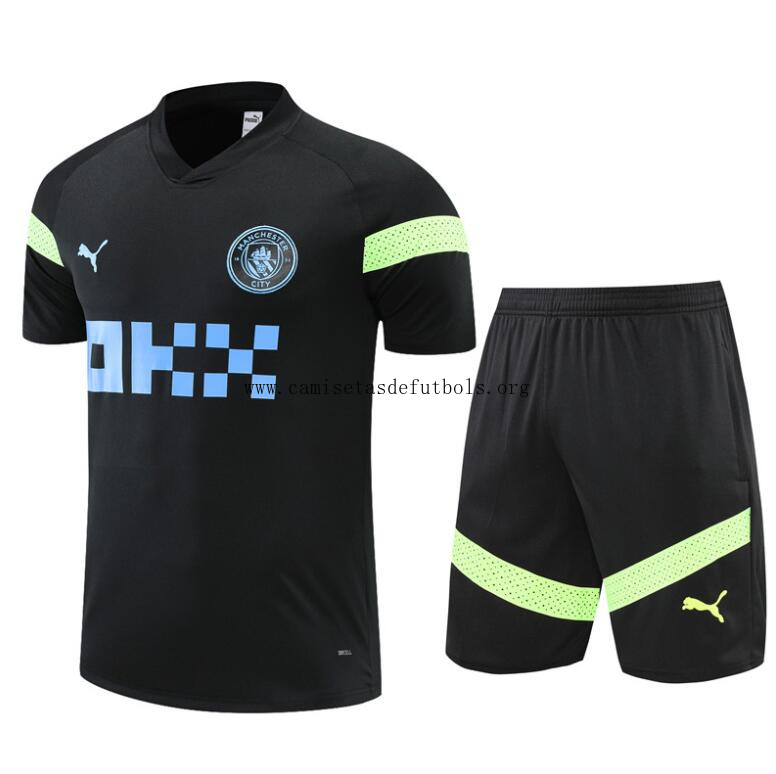 Camiseta Manchester City Pre-Match 22/23 Negro + Pantalones Pide ahora este descuentazo divino