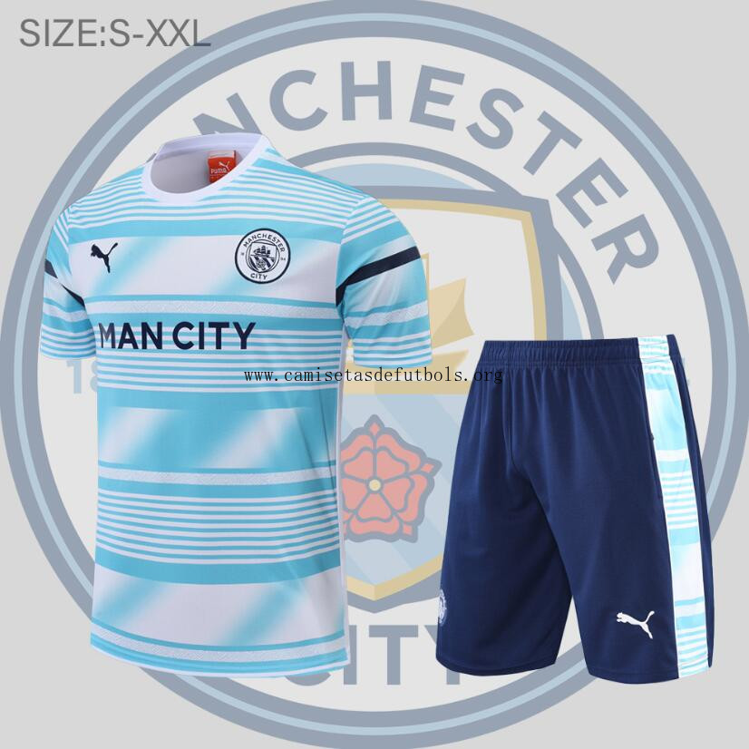 Camiseta 22/23 Manchester City Traje De Entrenamiento Entrenamiento Previo Al Partido + PANTALONES ¡¡Qué gangaza, hazte con él!