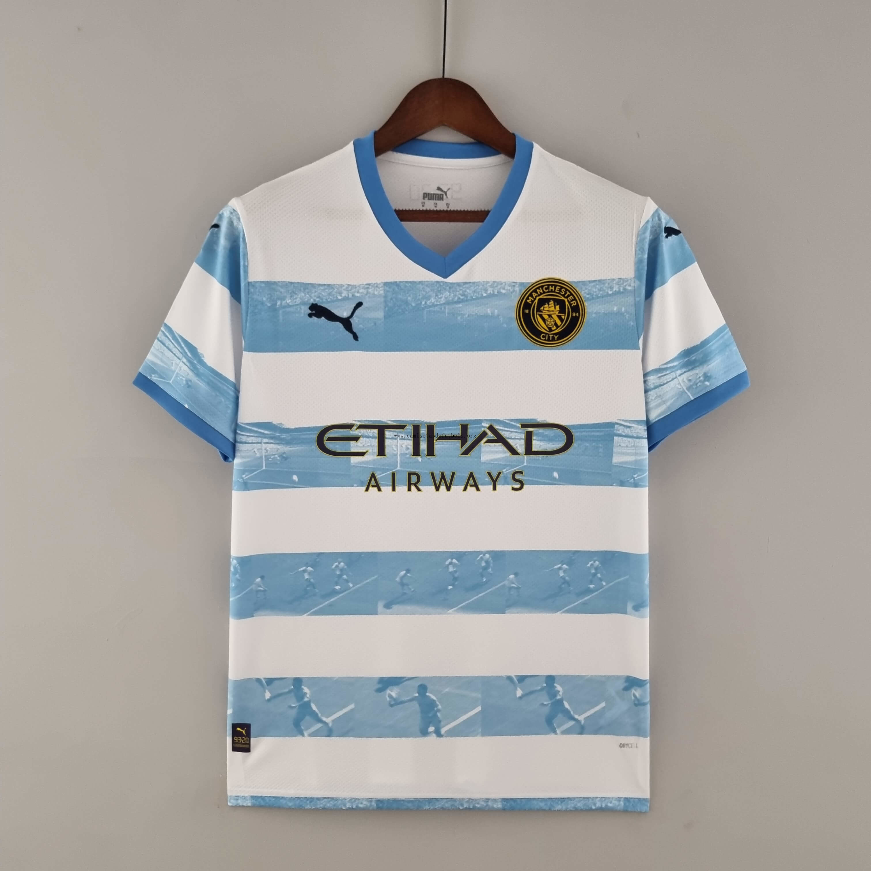 Camiseta 22/23 Manchester City Conmemorativa Blanca Azul ¿¡Qué bicoca?